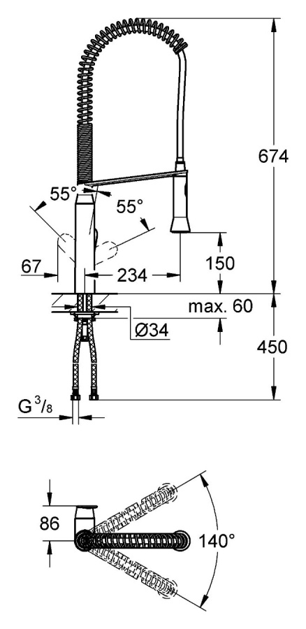 Photo Kitchen mixer Grohe K7 32950000