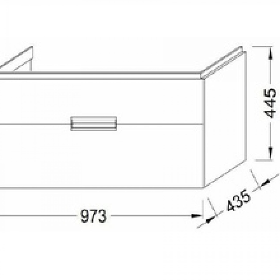 Photo 100 cm sink cabinet Jacob Delafon Reve EB1136-R-N22, red vinyl