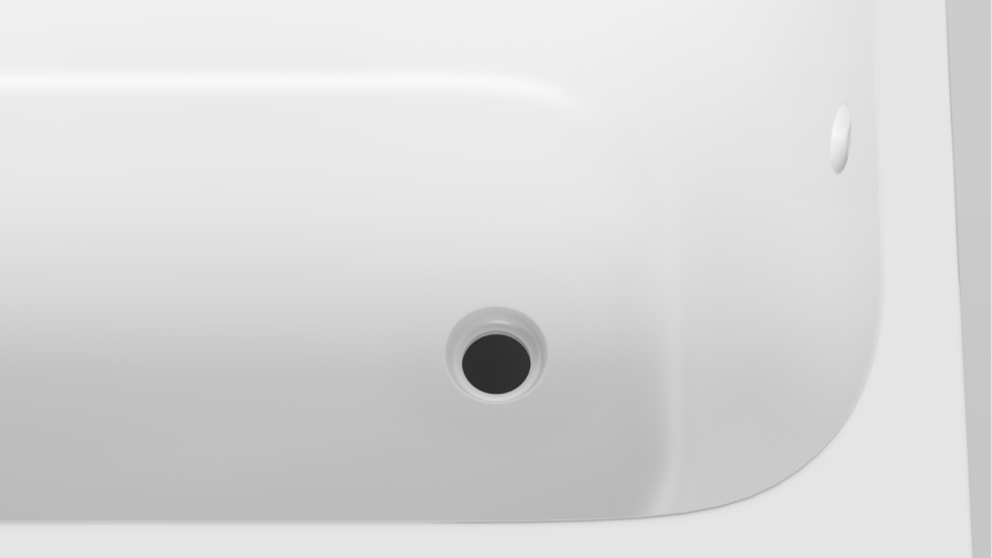 Photo Salini Orlanda cast marble bath 170x75 102017MF RAL matte
