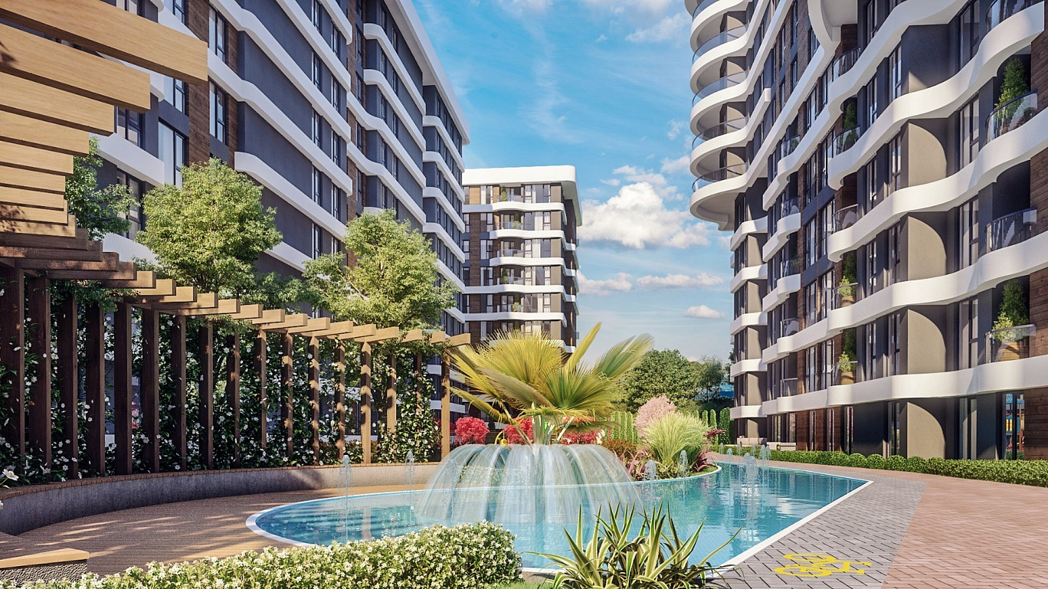 Family residential complex near the forest