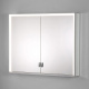 Photo Closet mirrored Keuco Royal Lumos 100 14304172301 with backlit anodized silver/white glass