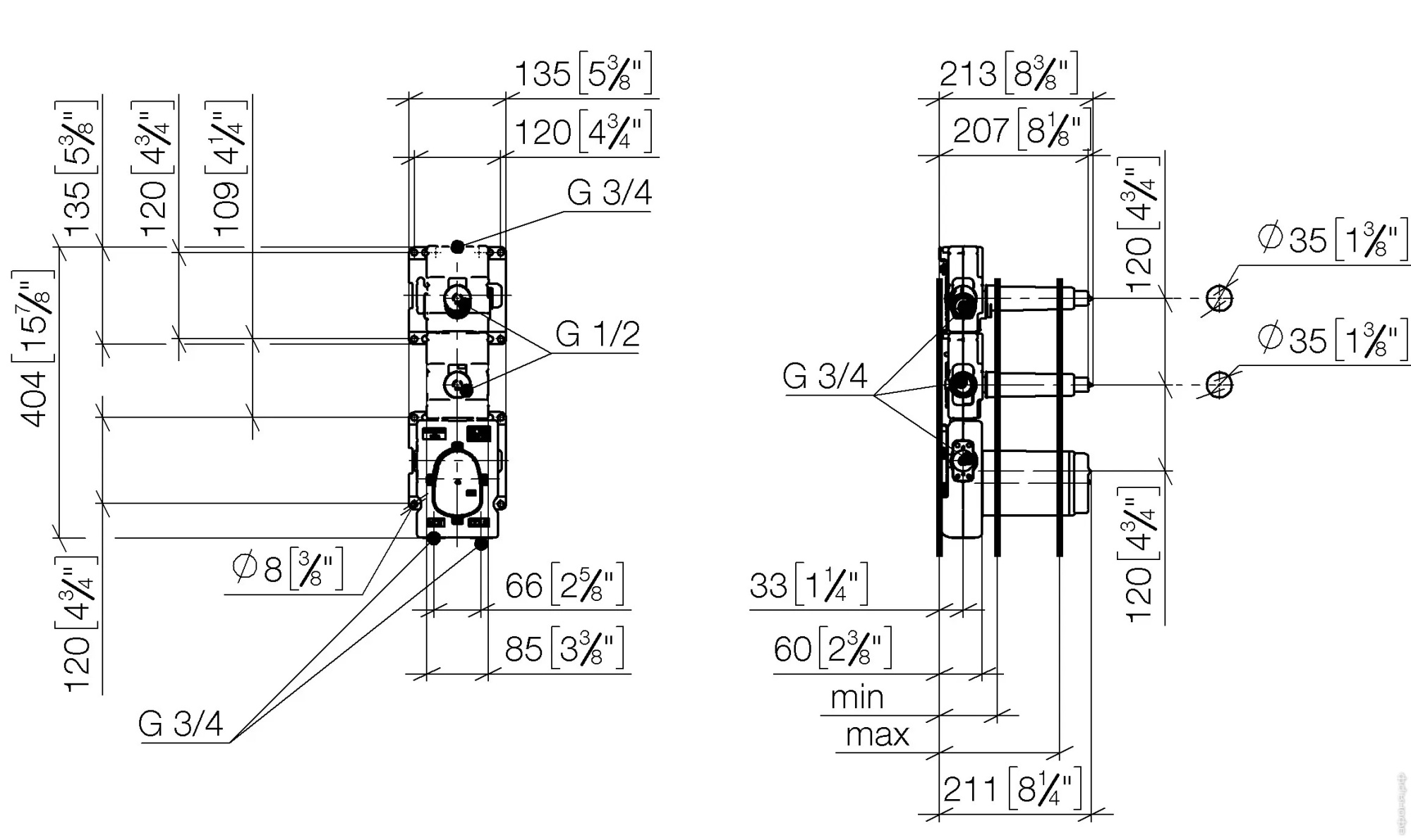 Photo The interior of the shower mixer Dornbracht 35521970-90