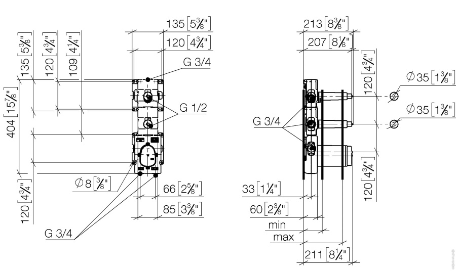 Photo The interior of the shower mixer Dornbracht 35521970-90