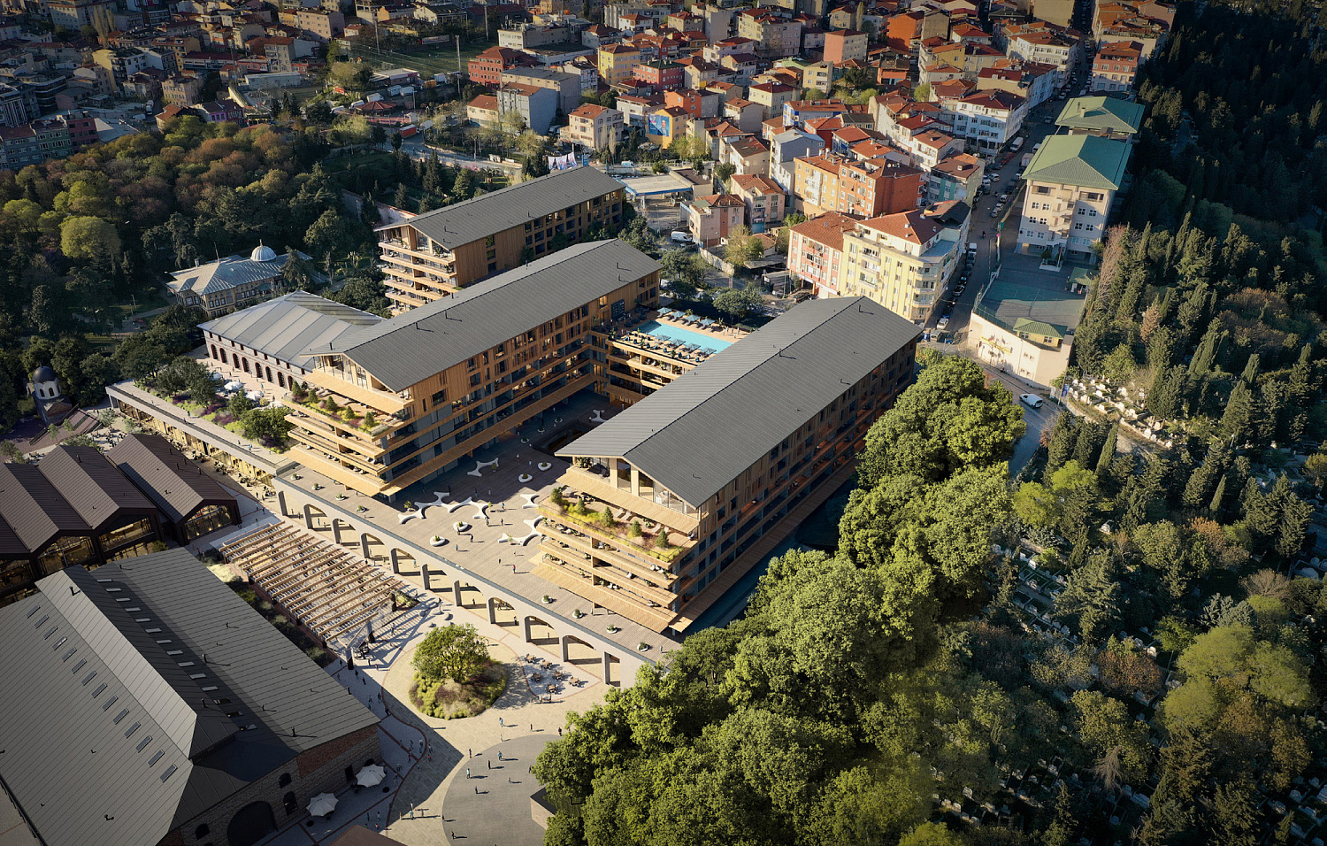 Ultra-modern complex with historical heritage