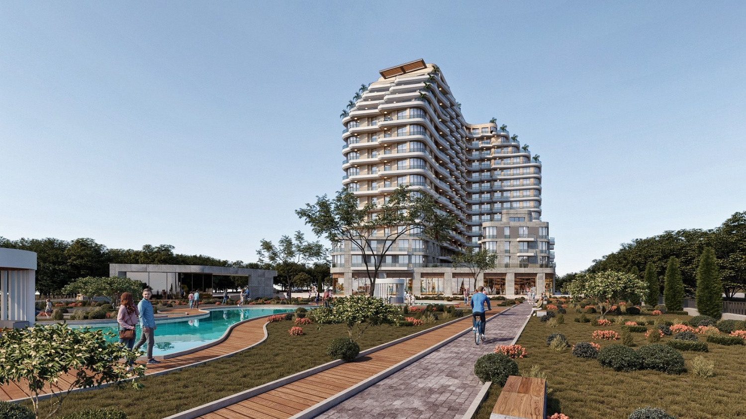 Residential complex with panoramic views and green areas
