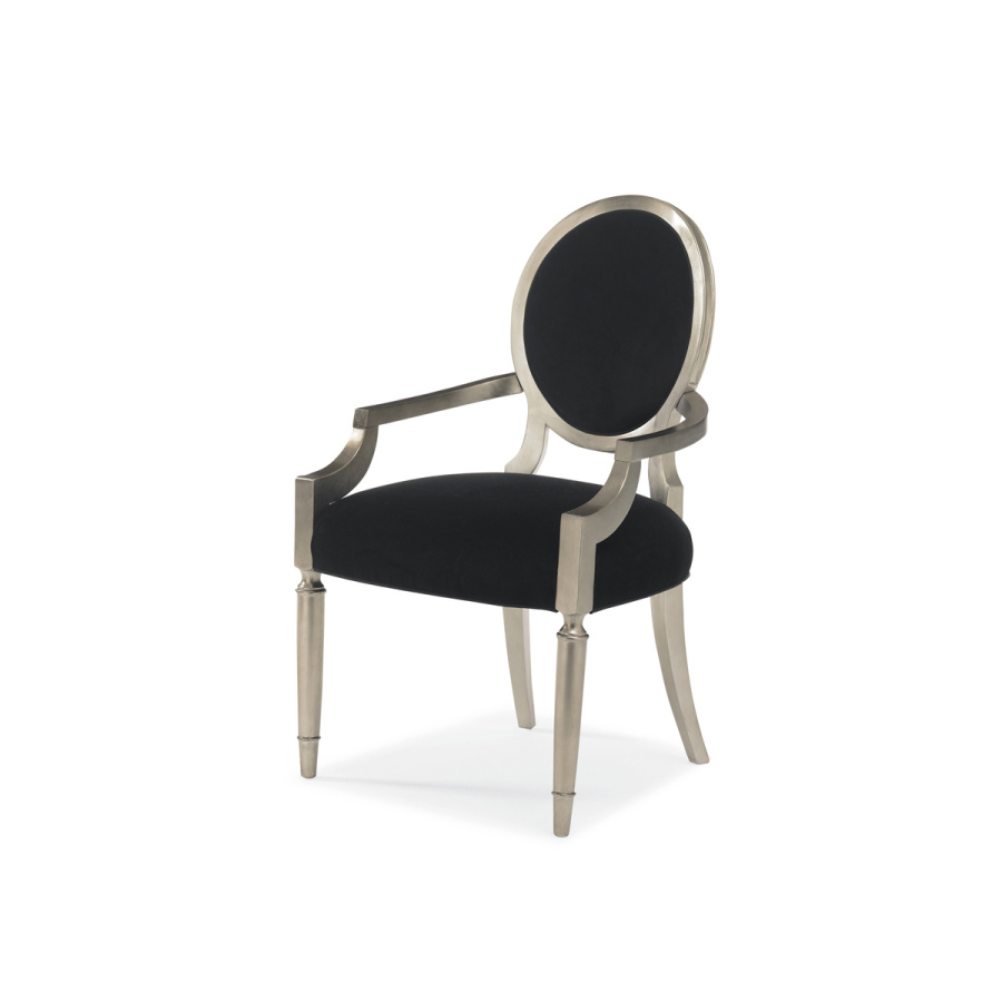 Photo Chit-Chat dining chair (black, with armrests)