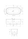 Photo Acrylic bath Cezares Metauro METAURO-INT-Central-180-80-60-G-W-MATT