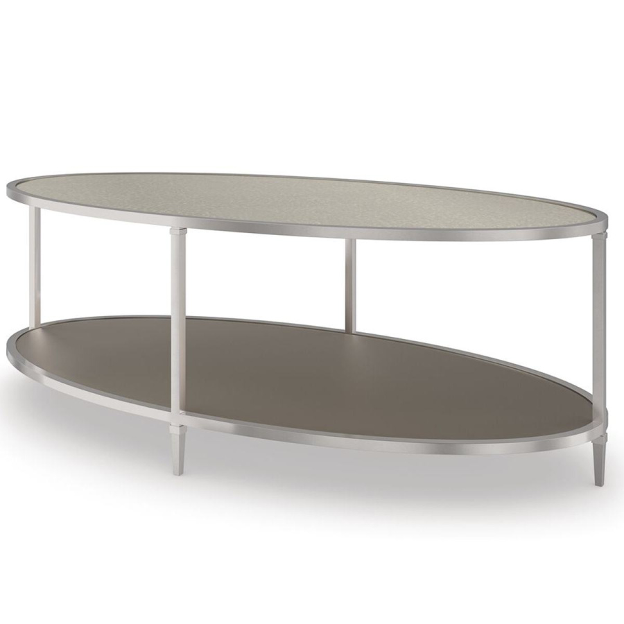 Photo Shimmer Oval coffee table