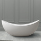 Photo Bath of artificial stone Abber Stein 180x80 AS9633 white matte
