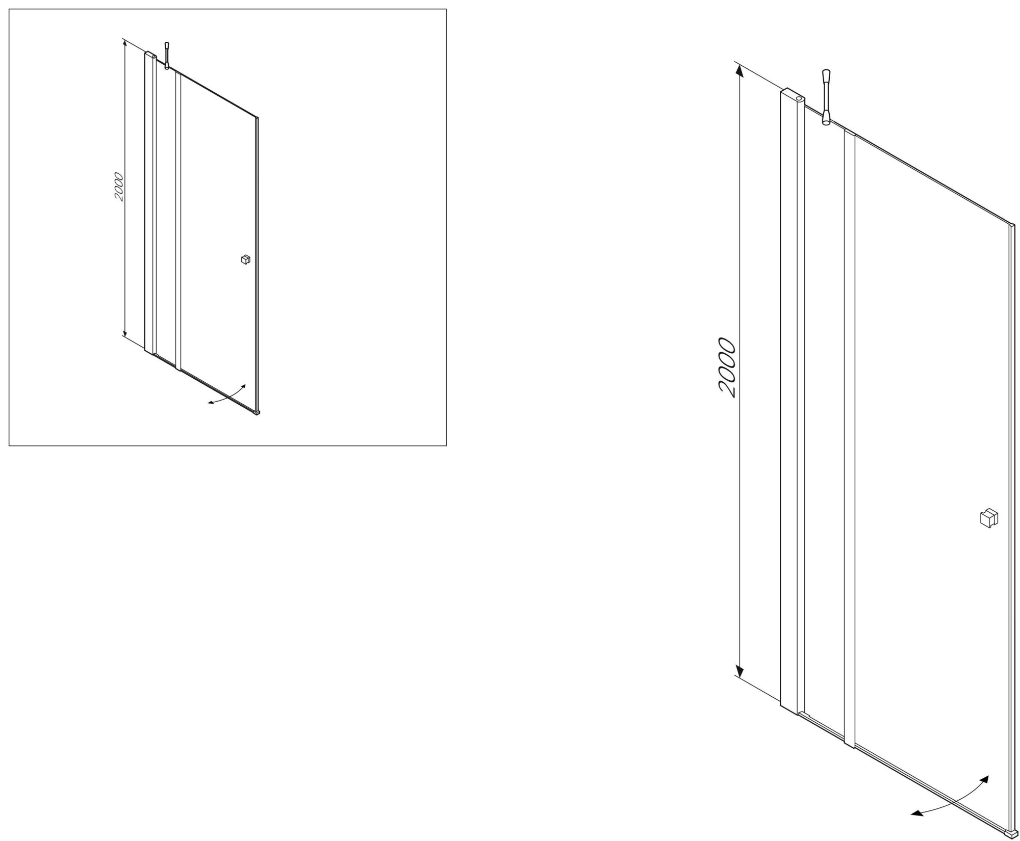 Photo Shower door to AM.PM Inspire W51G-E4D6-200-CT niche
