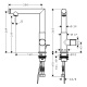 Photo Axor Uno 45016340 grinded black chrome sink mixer