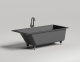 Photo Bath of artificial stone Salini Cascata Kit 180x80 104513GF painting by RAL completely