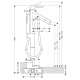 Photo Floor mixer for bath Axor Starck 10456340 with shower set polished black chrome