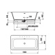 Photo freestanding bath Gessi Rettangolo 180x95 37591#521 matte white