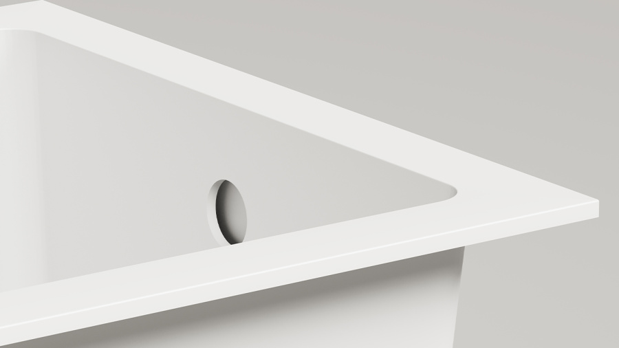Photo Salini Cascata 150x70 105012M cast marble bath white matte