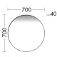 Photo Burgbad Coco 70 SIHX070 mirror with backlit