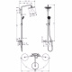 Photo Mental system hansgrohe Croma 220 Showerpipe 27185000