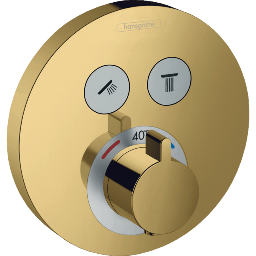 Photo Shower mixer hansgrohe ShowerSelect S 15743990 for 2 consumers, CM, polished gold