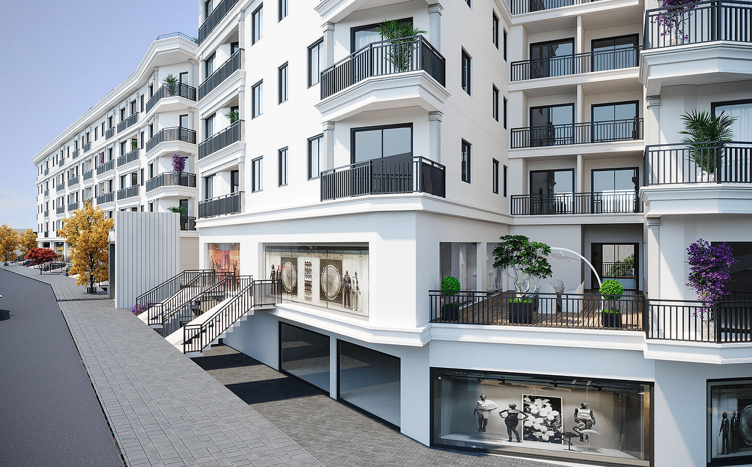 Family residential complex with infrastructure