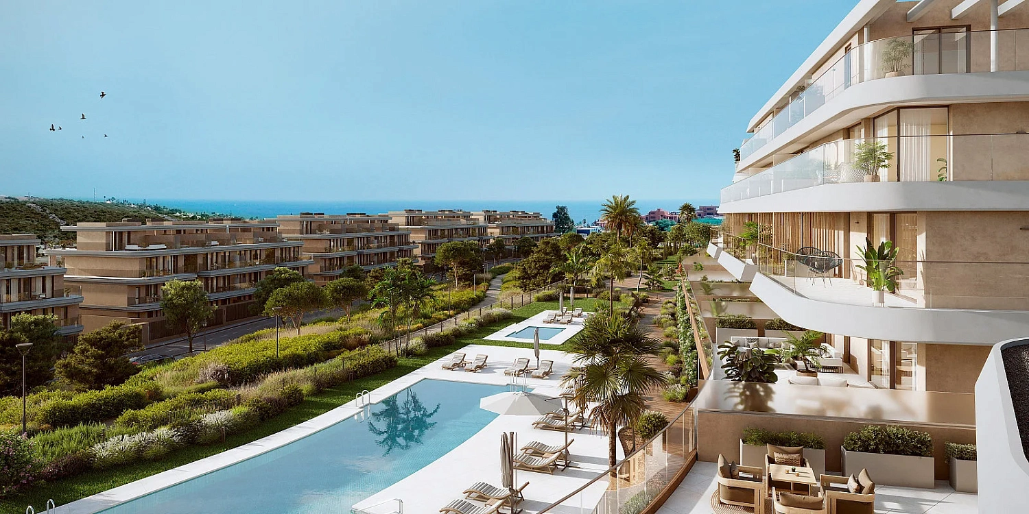 Photo Apartment in a new building Apartments with sea views in Estepona among nature