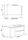 Photo AM.PM sink cabinet Awe M15FHL1153GH left-handed, royal gloss