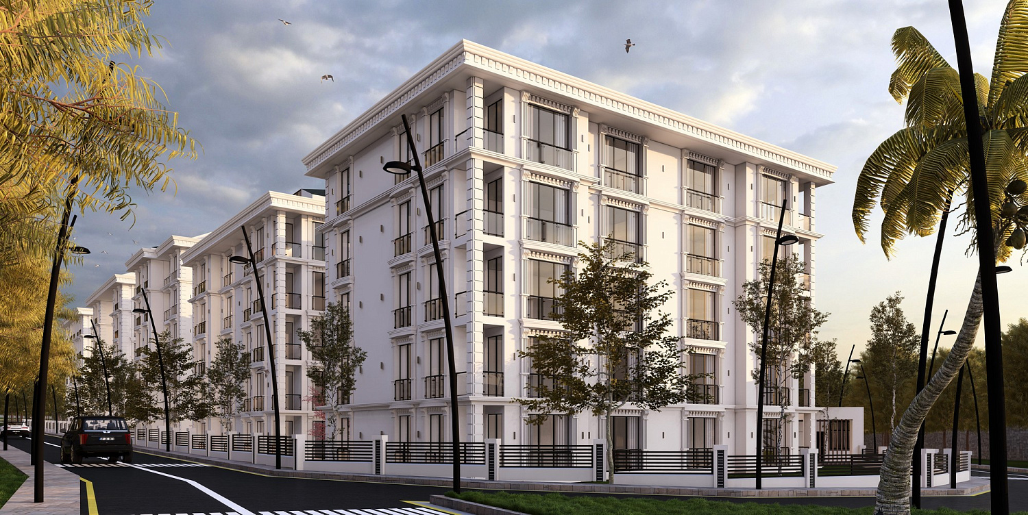 Residential project by the sea with developed infrastructure