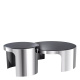 Photo Set of two Piemonte coffee tables (steel)