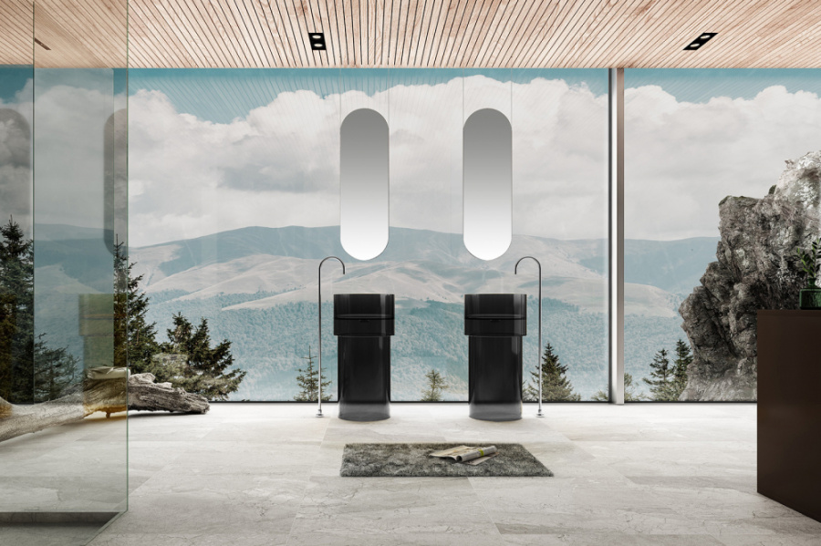Photo Abber Kristall AT2701Onyx-H sink black