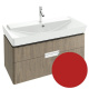 Photo 100 cm sink cabinet Jacob Delafon Reve EB1136-R-N22, red vinyl