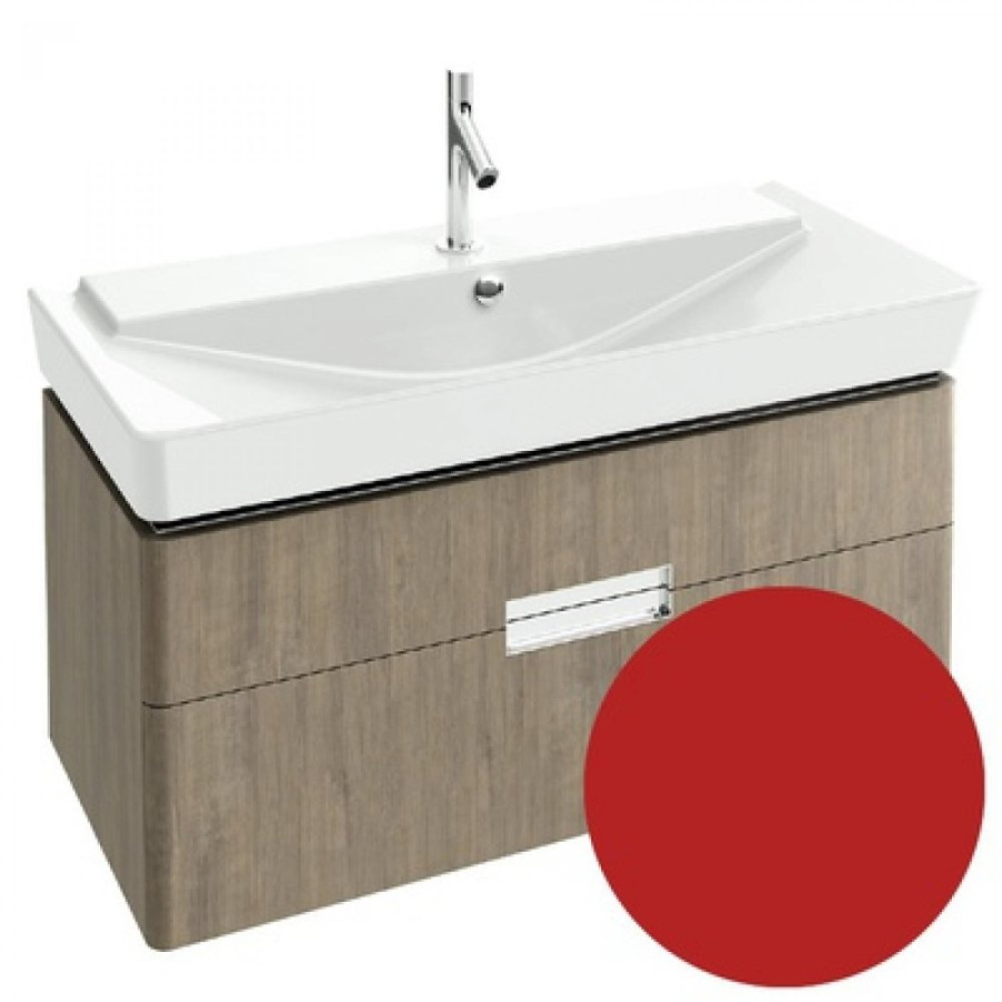 Photo 100 cm sink cabinet Jacob Delafon Reve EB1136-R-N22, red vinyl