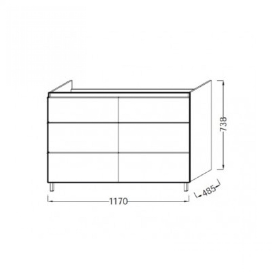 Photo Bathroom under the sink 117 cm Jacob Delafon Odeon EB995-N18 white shiny