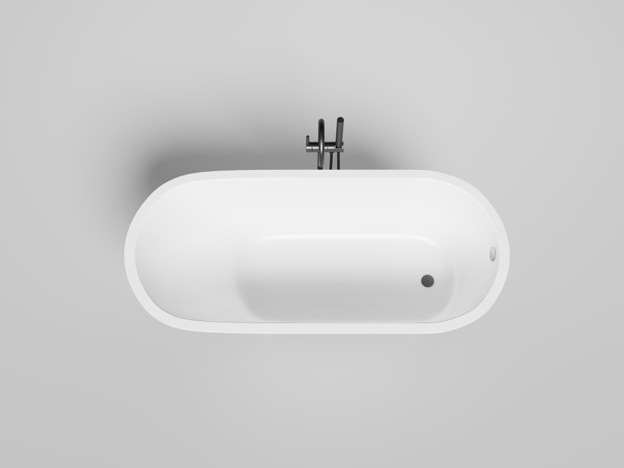 Photo Bath of artificial stone Salini Ornella 170x80 102314GF black