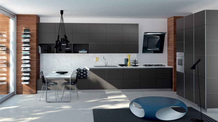 Photo Scavolini Tetrix kitchen corner with island