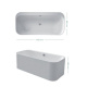 Photo Acrylic bath Kerasan Tribeca 170x80x58 743001