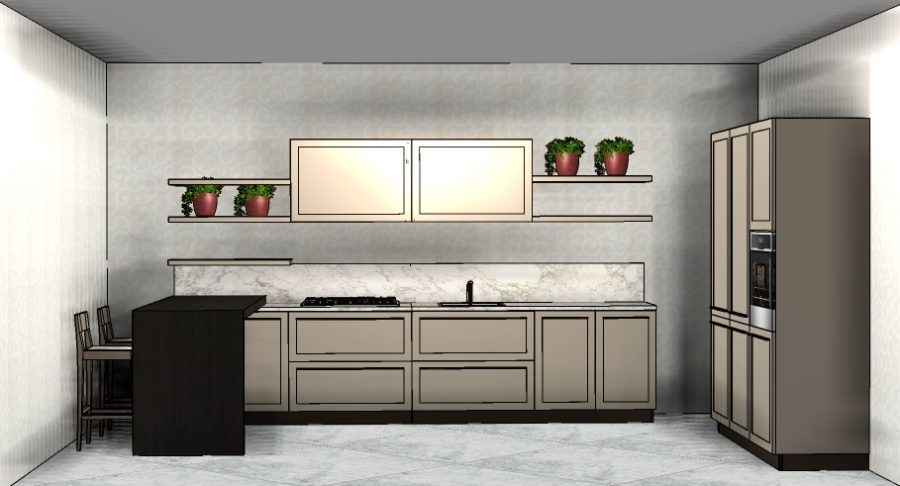 Photo Scavolini Carattere kitchen straight 360cm
