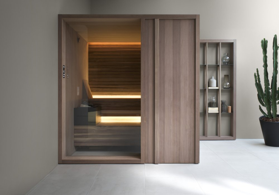 Photo Bio-sauna Effe Yoku.D 105 BI 70 20 0004 aspen heat-treated, left-handed