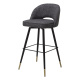 Photo Set of two Cliff half-bar chairs (black with ripples)
