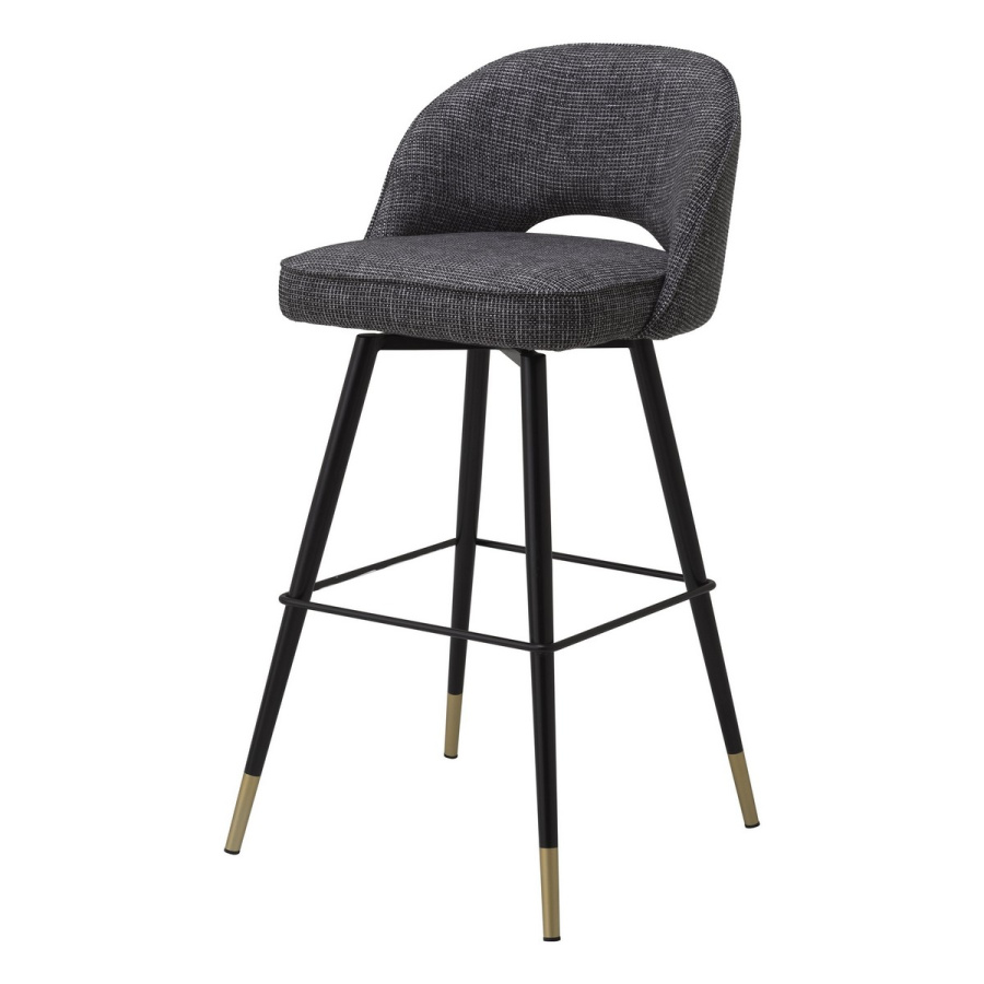 Photo Set of two Cliff half-bar chairs (black with ripples)
