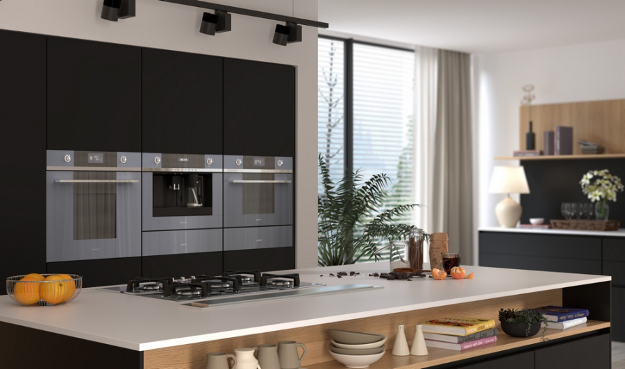 Photo Combined oven with microwave function Smeg SF4102MCS