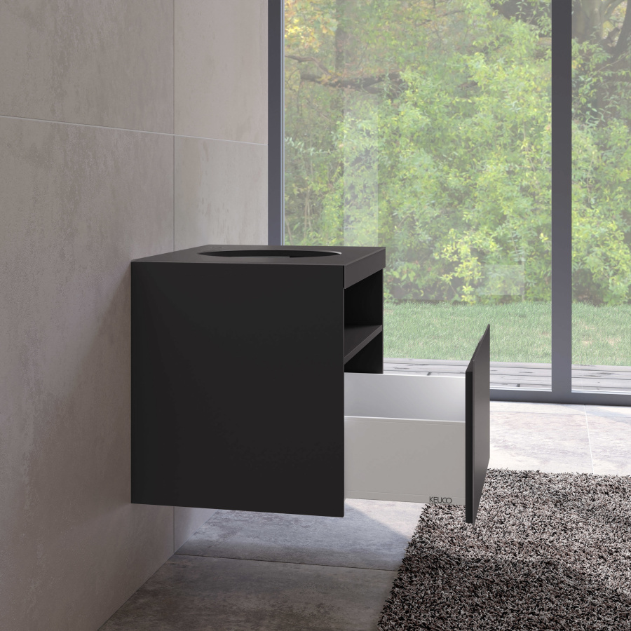 Photo Cube under the sink Keuco Stageline 65 32855970000 vulcanite matte