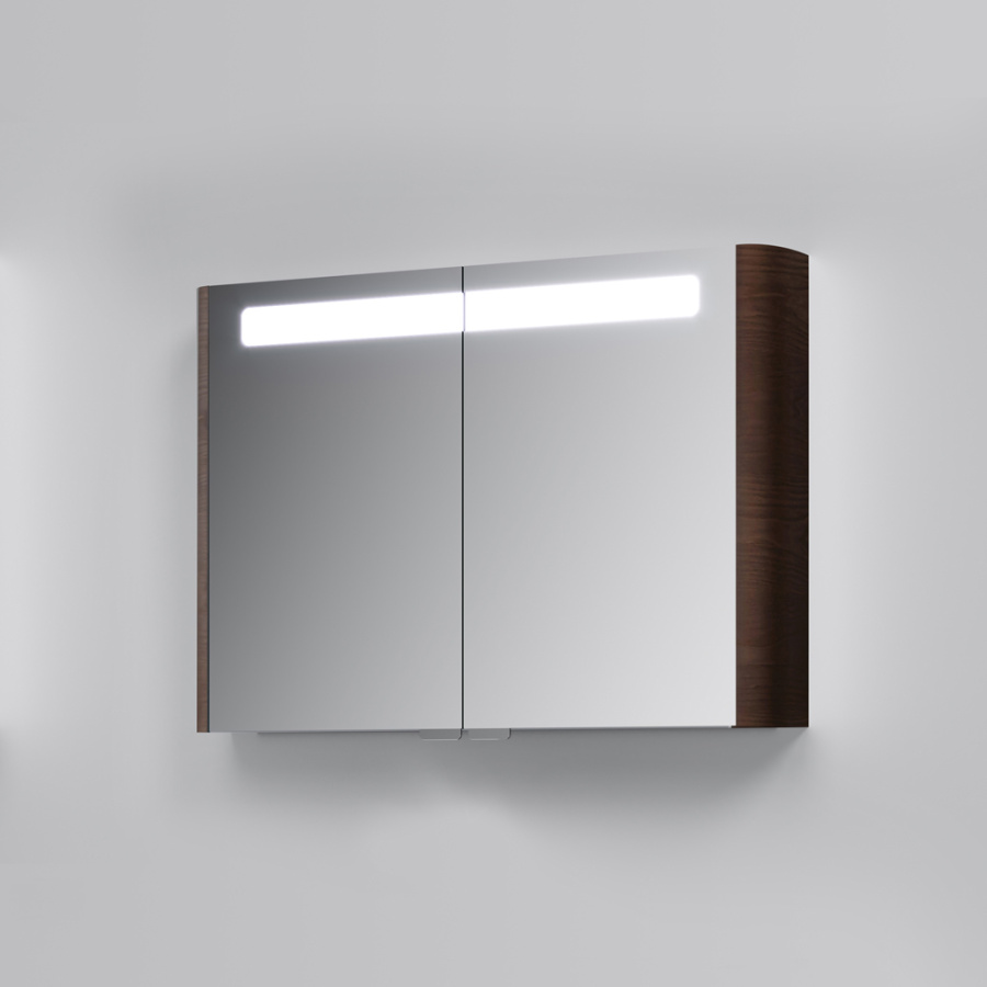 Photo Mirror cabinet AM.PM Sensation M30MCX1001TF tobacco oak textured, backlit