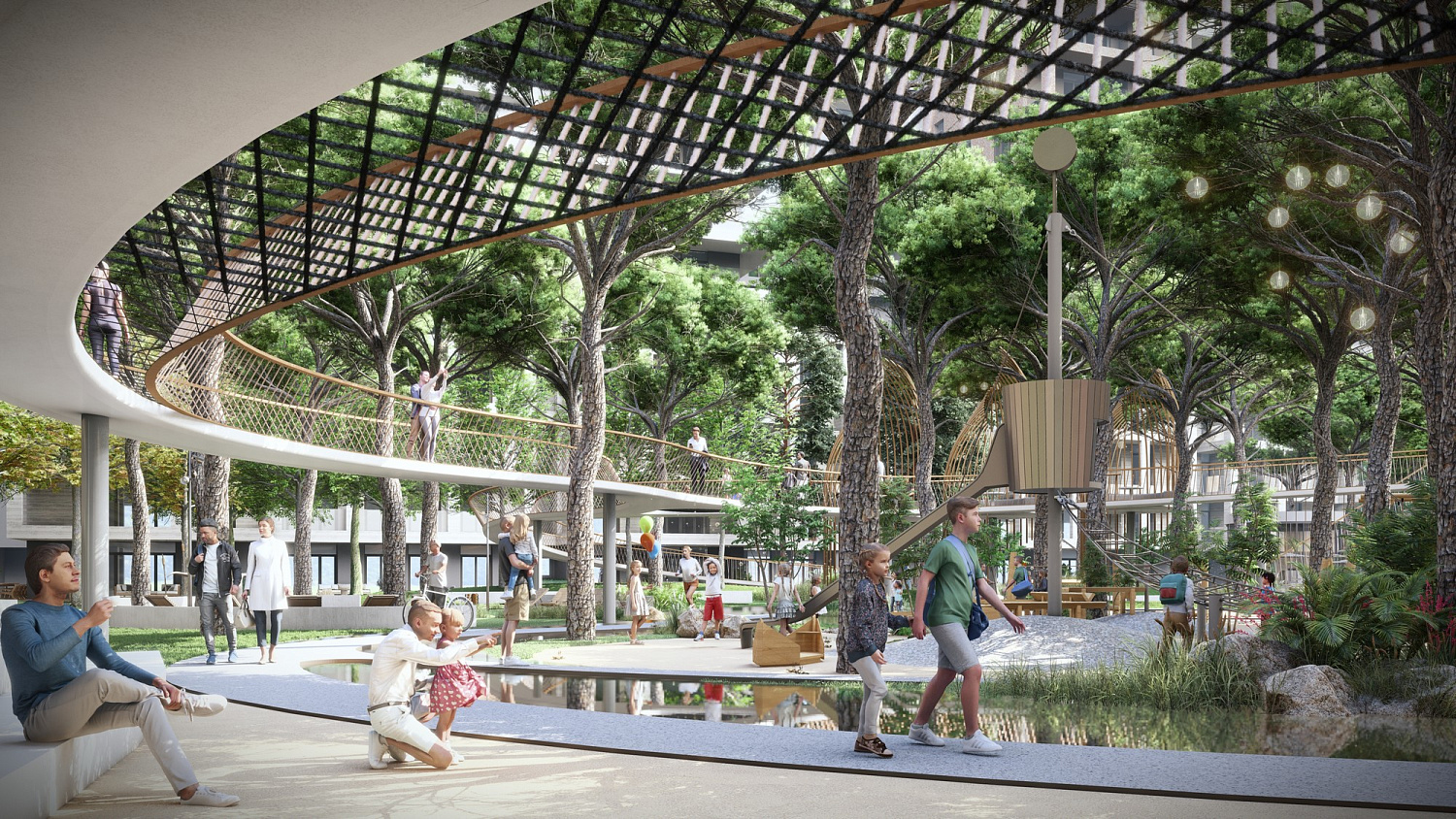 Luxury apartment with its own park