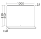 Photo Mirror Burgbad B.ME 100 SGTV100F5981 with shelf and backlight white matte
