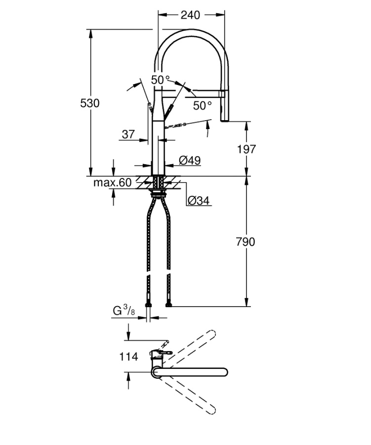 Photo Kitchen mixer GROHE Essence New 30294DC0