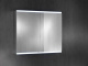 Photo Closet mirrored Keuco Royal Modular 2.0 80 800211080000300 with backlit anodized silver/white glass