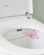 Photo Toilet kit with installation Jacob Delafon Seine E34360-00 with bidet lid and flush plate