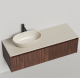 Photo Salini Domino 140 27D214 veneer/RAL sink cabinet