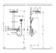 Photo Shower stand with thermostat hansgrohe Showerpipe 460 2jet EcoSmart 27109400 9 l / min white chrome
