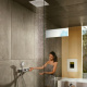 Photo Shower mixer with thermostat hansgrohe RainSelect 15355600 black chrome