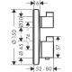Photo Shower mixer with thermostat hansgrohe Ecostat S, CM, 15758990 with shut-off / switching valve polished gold